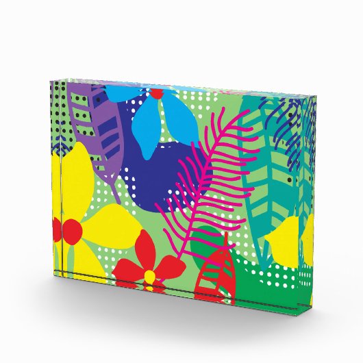 Achtergrond kleurrijke bloemen fotoblokken (Rechts)