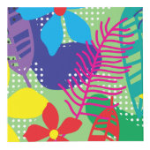 Achtergrond kleurrijke bloemen kubus (Voorkant)