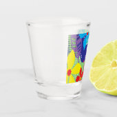 Achtergrond kleurrijke bloemen shot glas (Links)