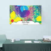Achtergrond kleurrijke bloemen spandoek (Beurs)