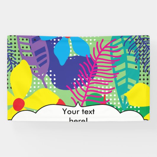 Achtergrond kleurrijke bloemen spandoek (Horizontaal)