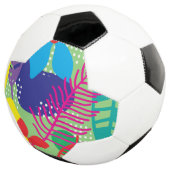 Achtergrond kleurrijke bloemen voetbal (Drie kwart)