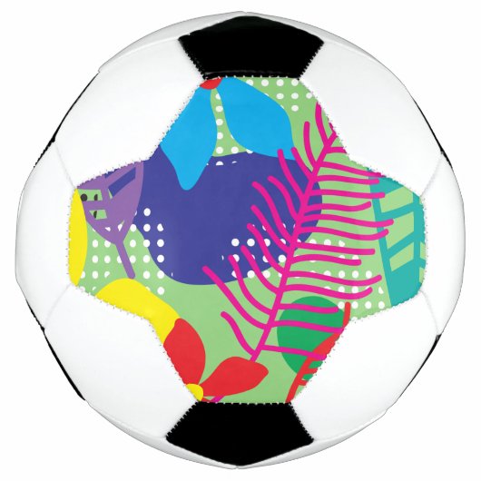 Achtergrond kleurrijke bloemen voetbal (Voorkant)