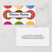 Achtergrond kleurrijke donuts visitekaartje (Voorkant / Achterkant)