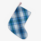 Achtergrond kleurrijke gestripte linde stof kleine kerstsok (Voorkant (Hangend))