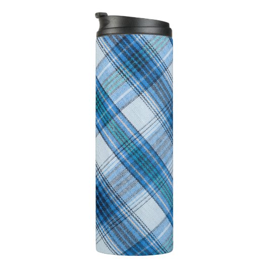 Achtergrond kleurrijke gestripte linde stof thermosbeker (Geroteerd rechts)