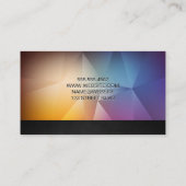 Achtergrond kleurrijke veelhoek visitekaartje (Achterkant)