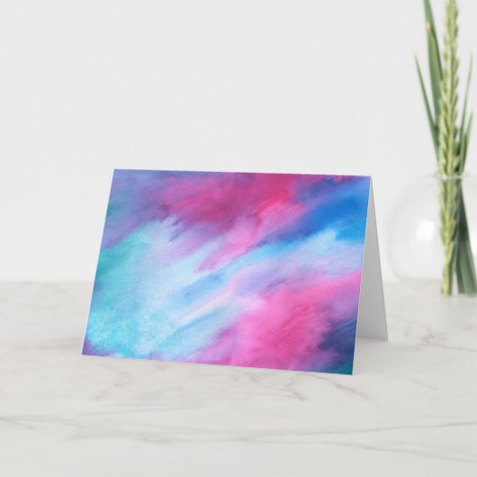 Achtergrond kleurrijke Waterverf Kaart (Voorkant)