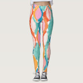Achtergrond kleurrijke Waterverf Leggings (Voorkant)