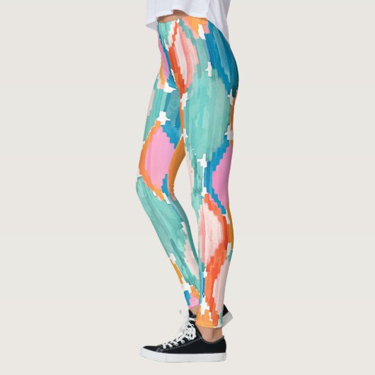Achtergrond kleurrijke Waterverf Leggings (Links)