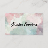 Achtergrond kleurrijke Waterverf Visitekaartje (Voorkant)