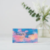 Achtergrond kleurrijke Waterverf Visitekaartje (Staand voorkant)