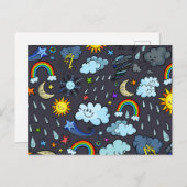 Achtergrond klimaatseizoensgebonden klimaatzone  briefkaart (Voorkant / Achterkant)