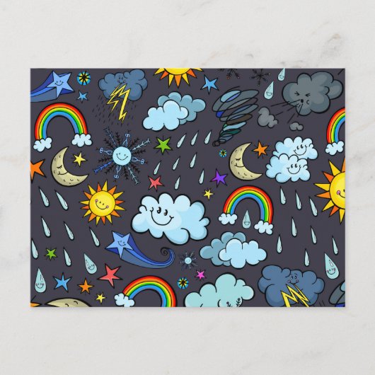 Achtergrond klimaatseizoensgebonden klimaatzone  briefkaart (Voorkant)