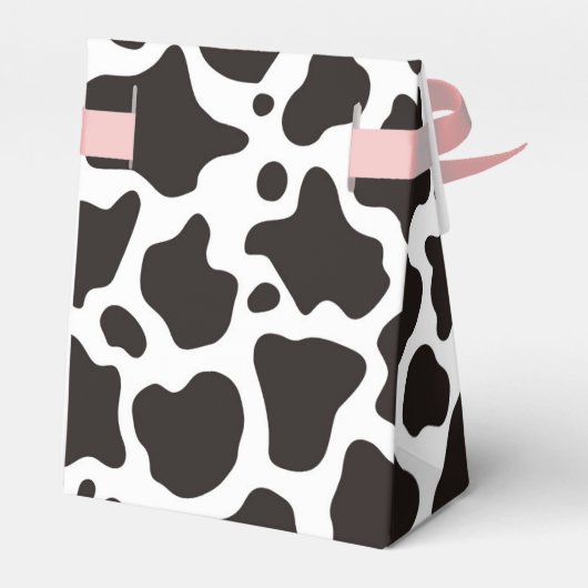 achtergrond koe patroon bedankdoosjes (Achterkant)