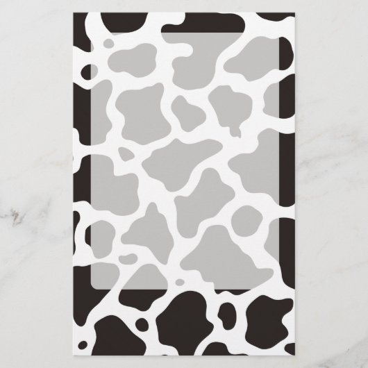 achtergrond koe patroon briefpapier (Voorkant)