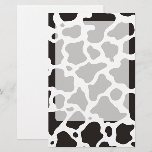 achtergrond koe patroon briefpapier (Voorkant / Achterkant)