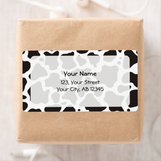 achtergrond koe patroon etiket (Insitu)