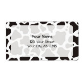 achtergrond koe patroon etiket (Voorkant)