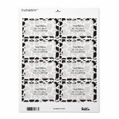 achtergrond koe patroon etiket (Full Sheet)