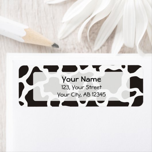 achtergrond koe patroon etiket (Insitu)