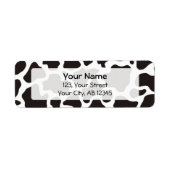 achtergrond koe patroon etiket (Voorkant)