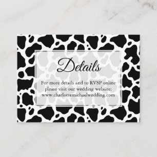 Achtergrond koe Patroon Informatiekaartje