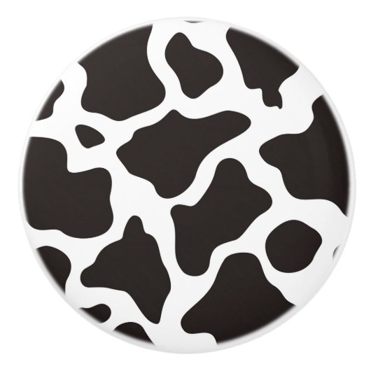 achtergrond koe patroon keramische knop (Voorkant)