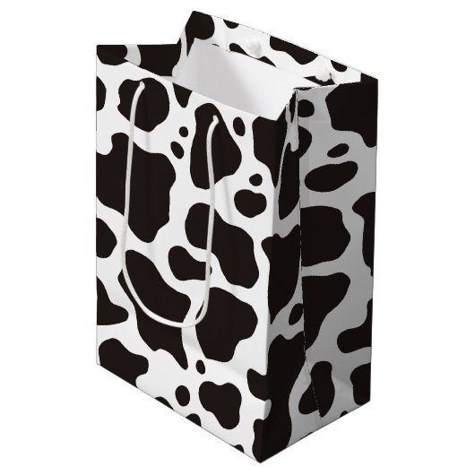 achtergrond koe patroon medium cadeauzakje (Voorkant Gekanteld)