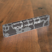 achtergrond koe patroon naambordje (Zijkant)