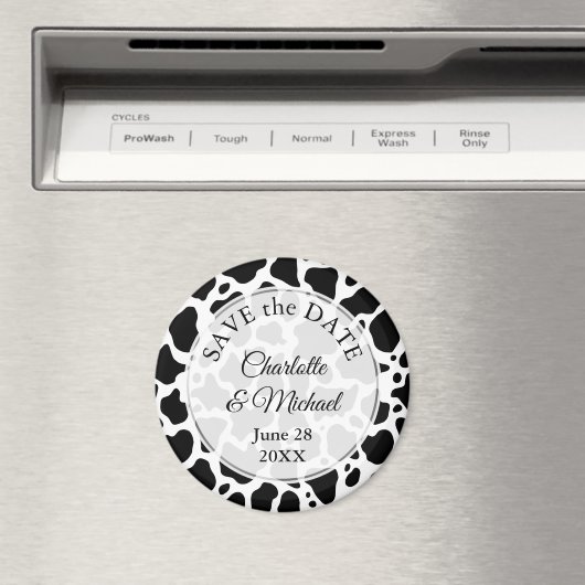 Achtergrond koe Patroon opslaan Datum Magneet (Insitu (Vaatwasser))