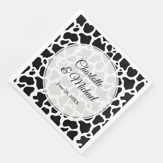 Achtergrond koe Patroon Servet (Hoek)