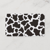 achtergrond koe patroon visitekaartje (Achterkant)