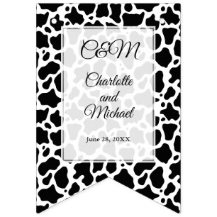 Achtergrond koe Patroon Vlaggetjes