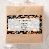 Achtergrond koffiebonen etiket (Insitu)