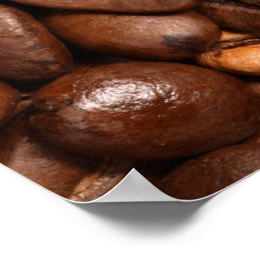 achtergrond koffiebonen poster (Hoek)