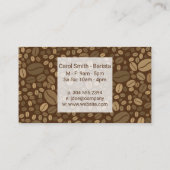 Achtergrond koffiebonen visitekaartje (Achterkant)