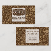 Achtergrond koffiebonen visitekaartje (Voorkant / Achterkant)