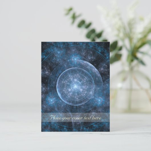 Achtergrond kosmos 001 briefkaart (Staand voorkant)