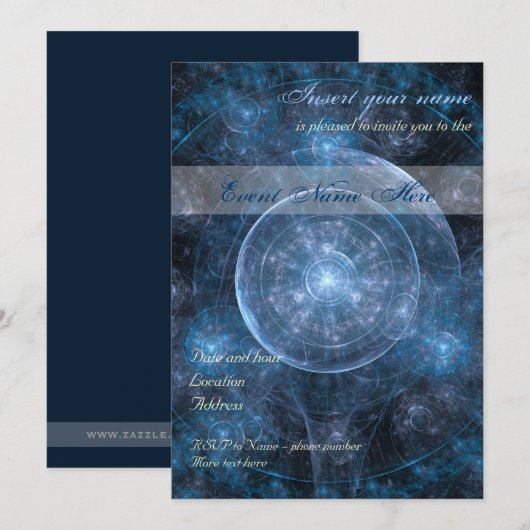 Achtergrond kosmos 001 kaart (Voorkant / Achterkant)