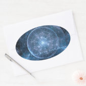Achtergrond kosmos 001 ovale sticker (Envelop)