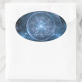 Achtergrond kosmos 001 ovale sticker (Tas)