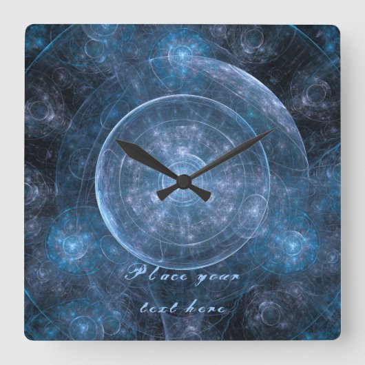 Achtergrond kosmos 001 vierkante klok (Voorkant)