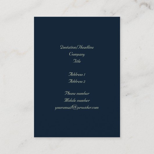 Achtergrond kosmos 001 visitekaartje (Achterkant)