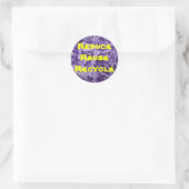 Achtergrond kreukpapier ronde sticker (Tas)