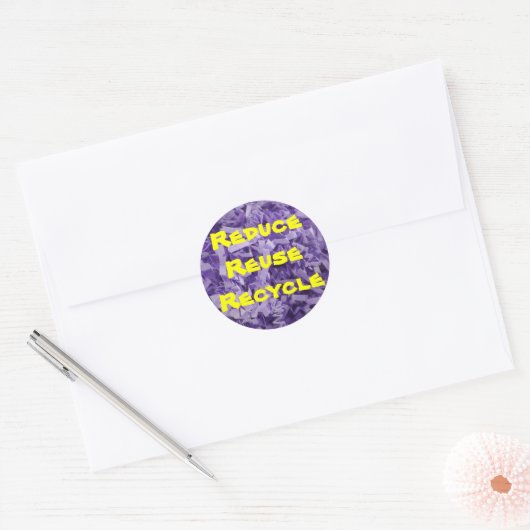 Achtergrond kreukpapier ronde sticker (Envelop)