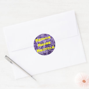 Achtergrond kreukpapier ronde sticker