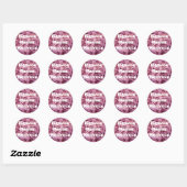 Achtergrond kreukpapier ronde sticker (Vel)