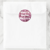 Achtergrond kreukpapier ronde sticker (Tas)