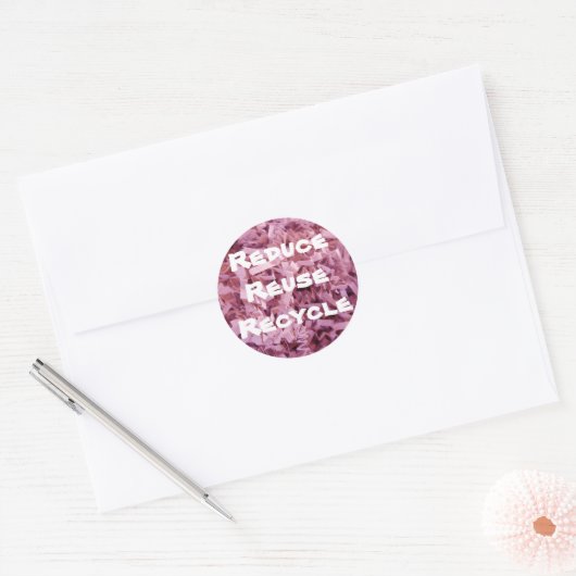 Achtergrond kreukpapier ronde sticker (Envelop)